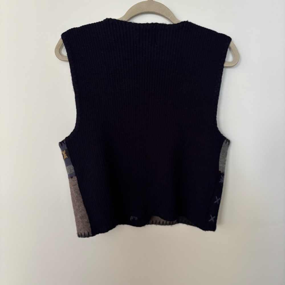 Vintage Woolrich Patchwork Christmas Sweater Vest… - image 6